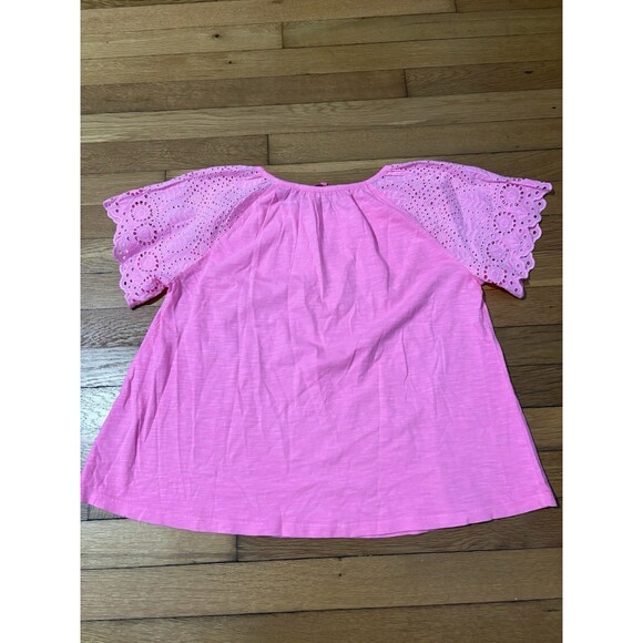 Lilly Pulitzer Size XS Taylinn Blouse Top Pink - Picture 4 of 5